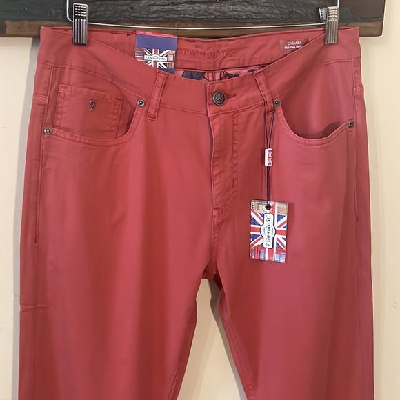 7 Downie St. Red Chelsea Mid-Rise Straight Jeans Size 34 - Picture 3 of 16